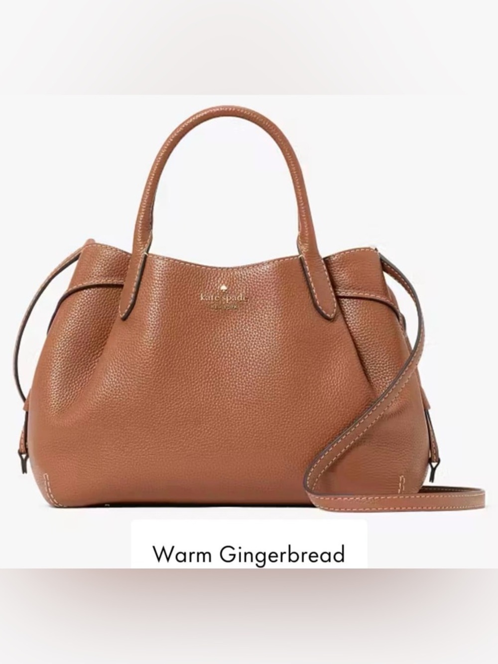 Kate Spade Dumpling Large Shoulder Bag in Warm Gingerbread.